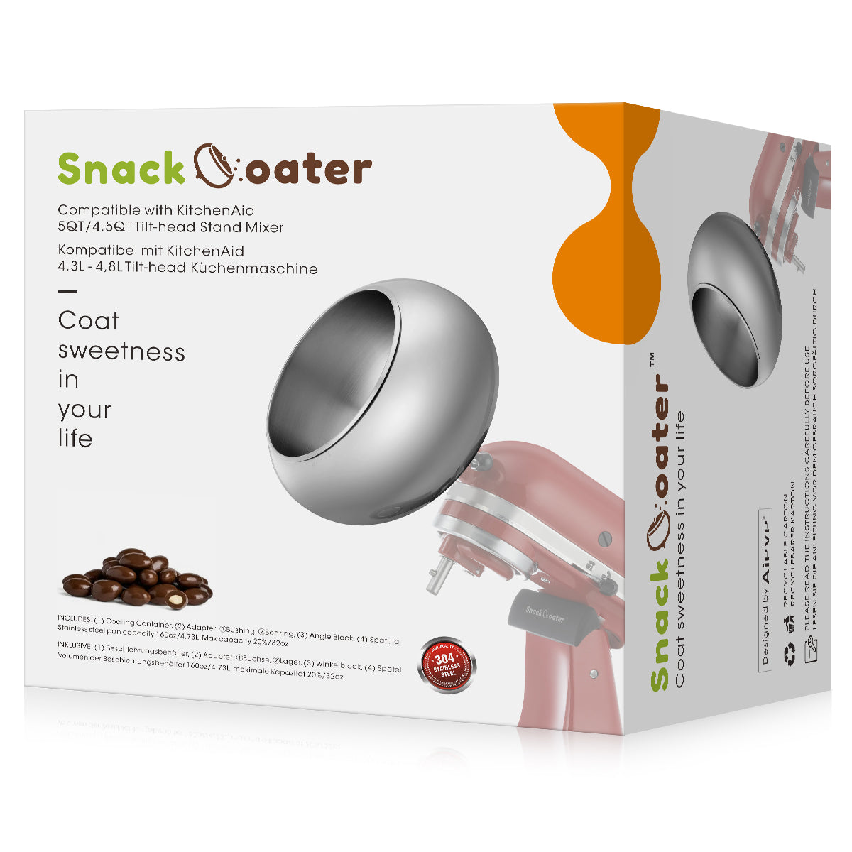 Aieve Snack Coater Accessoire pour poêle à enrober 